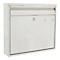 Rottner Teramo brievenbus, wandgemonteerd, dubbelzijdig insteekbaar, naamslot, cilinderslot, incl. 2 sleutels, roestvrij staal, B 360 x D 80 x H 320 mm