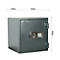 Grauer Tresor mit digitalem Zahlenschloss, Masse: 430 x 440 x 460mm.