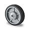 Roue encastrable CASCOO P2G2, avec ø de roue 160 mm x L 40 mm, jante en polypropylène, bande de roulement en élastomère, grise, roulement à billes, jusqu'à 200 kg