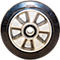 Roue pivotante pour transpalette, roulements inclus, Ø 200 x L 50 mm, caoutchouc plein, argent