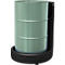 Rouleau pour fûts ESD avec jupe et poignée de poussée, en polyéthylène, L 720 x P 800 x H 1025 mm, pour les fûts en acier de 200 l, les fûts en plastique de 220 l, jusqu'à 300 kg