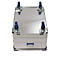Roulettes pivotantes pour boîtes de transport Série Alutec COMFORT/CLASSIQUE/INDUSTRIE, Ø 100 x L 26 x H 128 mm, caoutchouc plein, bleu, 4 pièces