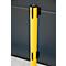 RS-GUIDESYSTEMS® Poteau de délimitation GLA 250, double sangle, extension de sangle 4 m, plaque de sol Ø 410 mm, jaune/ noir-jaune