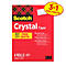 Ruban adhésif Scotch Crystal, brillant, transparent, L 19 mm x L 33 m, 3 rouleaux + 1 GRATUIT