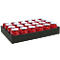 Ruban cadeau CLAIREFONTAINE, L 10 m x l 7 mm, polypropylène, mat, rouge, 24 pelotes d'œufs