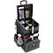 Rubbermaid® Quick Cart, grote schoonmaakwagen, inhoud 60 l, binnencompartimenten, telescopische handgreep, L 419 x B 363 x H 635 mm, hoogwaardige kunststof, donkergrijs