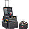 Rubbermaid® Quick Cart, klein, volume 30 l, binnencompartimenten, telescopische handgreep, L 419 x B 363 x H 432 mm, hoogwaardige kunststof, donkergrijs