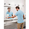 Rubbermaid schuimzeepdispenser, volume 800 ml, manueel, antimicrobiële drukknop, kijkvenster, levenslange garantie, kunststof, wit/grijs