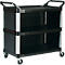 Rubbermaid X-TRA™ Mehrzweckwagen, 3 geschlossene Seitenverkleidungen, bis 135 kg, schwarz