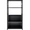 Rückwand-Element für Grundregal/Anbauregal ORDO Business, multifunktional, magnethaftend, B 950 x H 1000 mm, Stahl, tiefschwarz matt RAL 9005