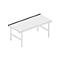 Rückwandboard für Pack- und Arbeitstisch Rocholz System 2000, B 2000 x T 40 x H 40 mm, hellgrau