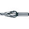 RUKO Stufenbohrer HSS, Ø 4-12 mm, Spiralnut, L 48 mm, 2 Schneiden, Kreuzanschliff, Schaltschrankbau