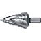 RUKO Stufenbohrer HSS, Ø 6-32 mm, Spiralnut, Z.2, 9 Stufen, Spitzenwinkel 118°, L 76 mm