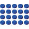 Rundmagnete MAUL, Kunststoff & Metall, Feinstruktur, Haftkraft 170 g, ø 15 x 7,5 mm, blau, 20 Stück