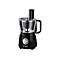 Schwarze Russell Hobbs Küchenmaschine vor weißem Hintergrund.