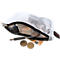 Sac à double chambre FolderSys, A6, 2 fermetures éclair, boucle pour doigt, PVC, noir-transparent, 10 pièces