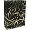 Sac cadeau CLAIREFONTAINE Premium Max &amp; Moi Arabesk, taille M, rubans de transport en satin, étiquette d'inscription, résistant à la déchirure, revêtement PP, noir/or, 5 pcs.
