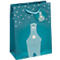 Sac cadeau Noël Sigel 'Polar Bear', 5 pièces, L 170 x H 230 mm, papier, pétrole