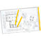 Sac de protection pour plan Eichner, fermeture à glissière jaune, polyéthylène transparent, format A2