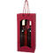 Sac pour bouteille de vin Vague ouverte, pour 2 bouteilles, bordeaux, 20 p.