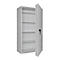 Safe Lyra 18, klasse 0 volgens EN 1143-1, 341 l, deur rechts draaiend, dubbelbaardsluiting, 4 etages, B 850 x D 420 x H 1550 mm, lichtgrijs RAL 7035
