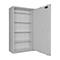 Safe Lyra 18, klasse 0 volgens EN 1143-1, 341 l, deur rechts draaiend, dubbelbaardsluiting, 4 etages, B 850 x D 420 x H 1550 mm, lichtgrijs RAL 7035
