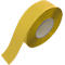 A roll of yellow tape unrolling.