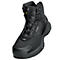Black safety shoe by Uvex, with laces, high shaft and reinforced toe cap.