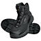 Black safety shoe with laces and Uvex logo.