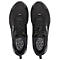 Two black safety shoes from above, lace-up, Uvex lettering.