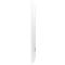 White, narrow, rectangular object, slightly rounded. Minimal detail.