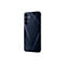 Dunkelblaues Smartphone auf weißem Hintergrund. Rückseite mit drei Kameras und Samsung-Logo.