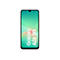 Smartphone Galaxy A26 5G auf weißem Hintergrund, Bildschirm mit Farbverlauf.