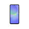 Smartphone mit blau-violettem Hintergrund. Oberhalb des Bildschirms befindet sich eine Kamera. Der Rand ist schwarz und das Gerät ist vor weißem Hintergrund abgebildet.