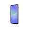 Smartphone mit schwarzem Rahmen, Display mit blau-grünen Kreisen vor weißem Hintergrund.