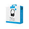 Produktverpackung für Sandberg Wireless Headset mit ANC und ENC Technologie in Weiß und Blau.