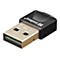 Schwarzer USB-Dongle mit Sandberg-Logo. Der goldfarbene USB-Stecker steht im Kontrast zum schwarzen Gehäuse.