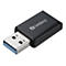 Schwarzer Sandberg USB-Stick mit USB-A-Anschluss vor weißem Hintergrund.