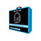 Sandberg Bluetooth Headset ANC+ENC Pro in seiner blauen Verkaufsverpackung.