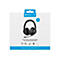 Schwarzes Sandberg Wireless-Headset in Produktverpackung mit Angaben zu Bluetooth, Reichweite und Geräuschunterdrückung.