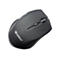 Schwarze Sandberg Maus mit Scrollrad, DPI-Taste und Logo auf weißem Hintergrund.