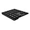 Schwarzes, kabelloses Ziffernblock-Tastenfeld von Sandberg in perspektivischer Ansicht auf weißem Hintergrund.