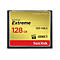Carte mémoire SanDisk Extreme CompactFlash, 128 Go. Inscription : 120 Mo/s et UDMA 7.
