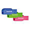 Drei USB-Sticks in Blau, Grün und Pink, jeweils mit dem Schriftzug 'SanDisk'.