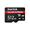 Schwarze Sandisk microSD EXPRESS Karte mit rotem Streifen und weißer Schrift: 512 GB.