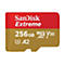 SanDisk Extreme MicroSD-Karte, rot-gold, 256 GB.