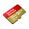 SanDisk Extreme microSD-Karte. Rot-goldfarben, 32 GB, Schriftzug.
