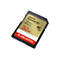 SD-Karte von Sandisk. Auf goldfarbenem Hintergrund steht Extreme GO mit 32GB Speicherkapazität.