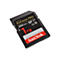 Carte SD Sandisk Extreme Pro noire avec texte rouge. 1 To de stockage. Vitesse : 200 Mo/s.