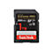 Schwarze Sandisk Extreme Pro SD-Karte, 1 TB. Aufdruck: 200 MB/s, V30, XC I, SanDisk.